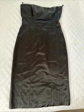 bebe Strapless Black Sheath Dress